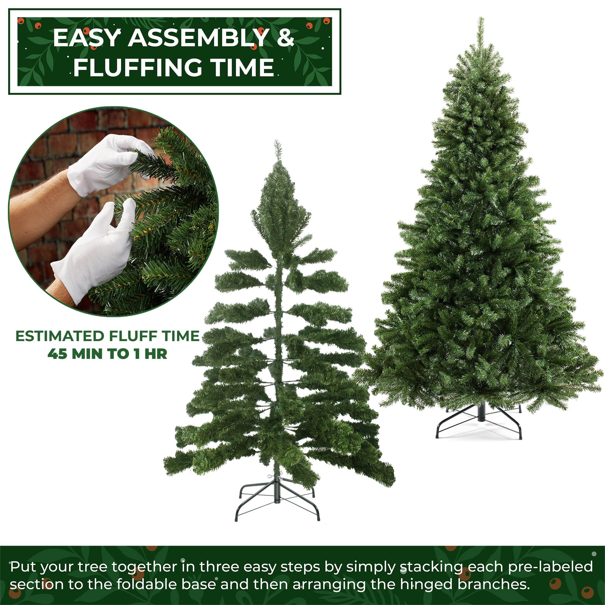 Amazon.com: Casafield 7.5FT Realistic Green Spruce Unlit